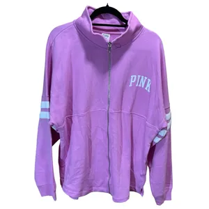 Victoria’s Secret PINK Oversized Full Zip Hoodie – Pink Bloom – Medium – NWOT thumbnail 3