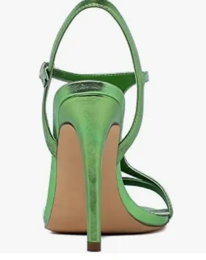 Christmas green t strap stiletto heels size 9 shiny thumbnail 11