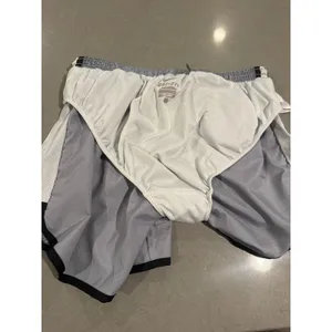 Nike Dri-FIT‎ Running Shorts Women's Gray Athletic Training Gym Workout medium thumbnail 6