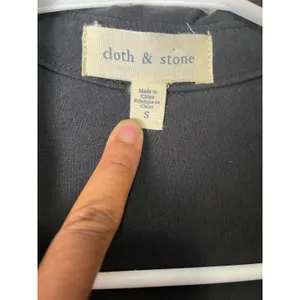 Cloth & Stone Black Utility Jumpsuit Relaxed Tencel Minimalist Casual Chic Small thumbnail 6