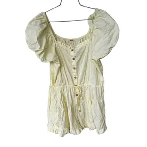 Free People A Sight For Sore Eyes Romper light yellow XS thumbnail 2
