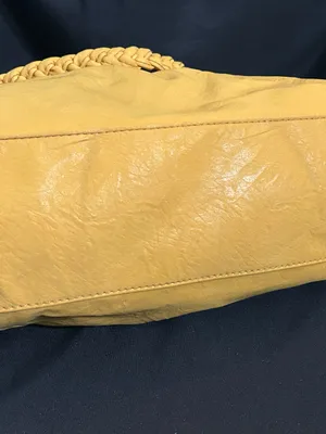 Bueno Women’s Mustard Yellow Braided Handle Women's Shoulder Bag Purse thumbnail 5