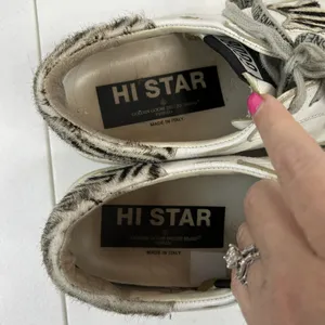 Golden Goose Size 41 Superstar Hi-Star Sneakers White Leather Zebra LTD 189/255 thumbnail 8