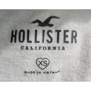 Hollister White Cropped Tank Top Sun Graphic‎ Y2K Summer Festival Aesthetic XS thumbnail 3