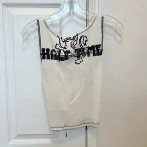 BDG Women's Cream and Black Tank Top thumbnail 3