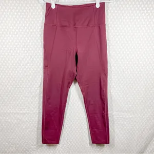 Girlfriend Collective‎ Women Leggings Sz M Maroon High Rise Activewear Workout thumbnail 2