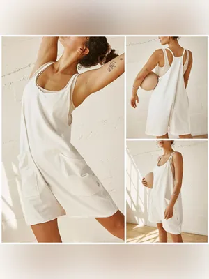 NWOT Free People FP Movement Hot Shot Romper - white - XS thumbnail 2