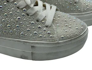 Betsey Johnson Sidny Pearl Sneakers Lace Up White 6.5 thumbnail 3
