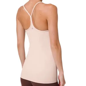 Lululemon Power Y Tank Everlux Silk Rose Size 8 Light Support B/C Cup Shelf Bra thumbnail 2