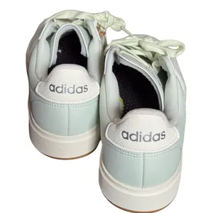 Adidas Grand Court Sneakers Women's 9 Mint Green Cream Leather NIB Shoes thumbnail 3