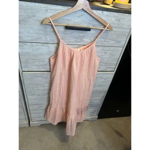 Universal Thread Peach Pink Gauze Tiered Ruffle Mini Dress Large thumbnail 3