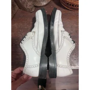 Yohji Yamamoto x George Cox White Leather Brogue Derby Shoes Made in England 8.5 thumbnail 8