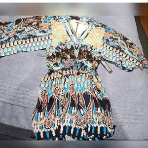 NWT NY & Co. Tie-Waist Printed Romper thumbnail 2