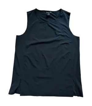 Athleta Zephyr Refined Tank Black Sleeveless Travel Top Medium thumbnail 1