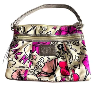 Coach Poppy Floral Pop Art Print Satchel Bag thumbnail 2