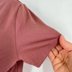 Alphalete Ultrasoft Wrap around Tie Short Sleeve Workout TOP Medium pink thumbnail 7
