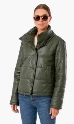 TUCKERNUCK Pomander Place Ralph Leather Puffer Coat thumbnail 1