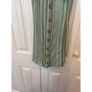 BDG Blue Stripe‎ Button Front Dress Size Small thumbnail 4