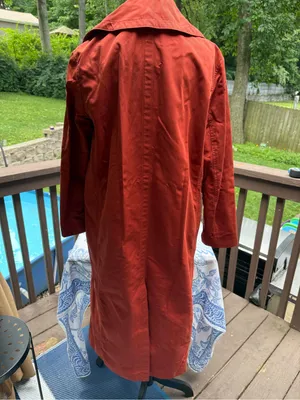 Club Monaco Ohdette Brick Red Long Trench Coat Women’s M Medium MSRP $329 thumbnail 5