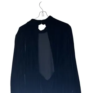 Banana Republic Women's Shift Dress Open‎ Back Long Sleeve Velvet Black XL NWT thumbnail 9