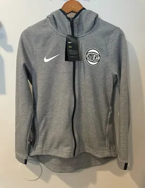 NWT Nike NBA New York Knicks DriFit Full Zip‎ Grey Hoodie Medium Women’s thumbnail 1