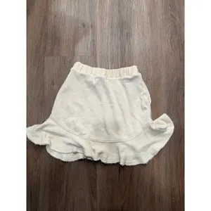 FP Beach Free People Skirt XS Ruffle Hem‎ Textured Knit Mini Cream thumbnail 2