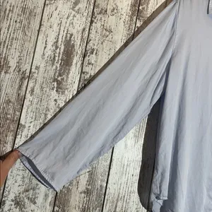 PINK Victoria’s Secret Silky Sleep Shine Long Pajama Set Hydrangea Blue Small thumbnail 5