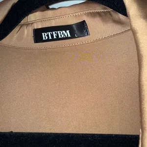 Elegant Satin Brown Dress thumbnail 4