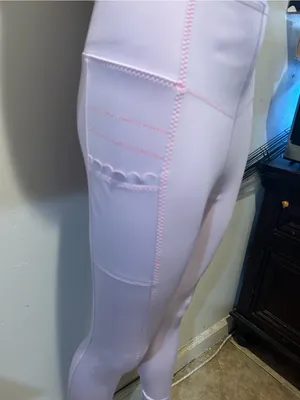 FP Movement by Free People Lavender Leggings with Pink Stitching thumbnail 3