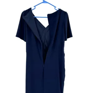 BHLDN Size US 12 Short Sleeve‎ Maxi Dress Formal Dark Blue Navy Wedding Party thumbnail 3
