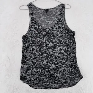 Express Tank Top Black Burnout Studs Sequins Biker Size Large Rocker Grunge thumbnail 4