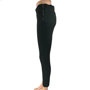 Zara Women's Black Mid Rise Skinny Stretch Trousers Leggings Ankle Pants Size L thumbnail 2