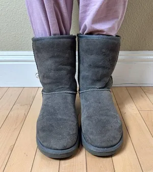 UGG Classic Medium Tall Boot Grey Shearling Size 8 thumbnail 2