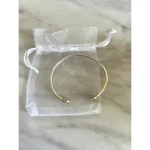 Kendra Scott Pink Stone & Clear Rhinestone Silver Bangle thumbnail 4