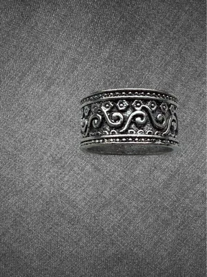 Vintage Silver Ornate Pattern Ring Size 5.5 thumbnail 5