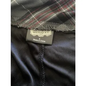 Beetlejuice Plaid Pleated Skort Womens Size S Grey Red Goth Schoolcore Academia thumbnail 7