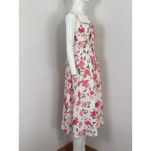 Scarlet Darkness Women Sundress Floral Printed Corset Ruched Bust Cami Flowy M thumbnail 3