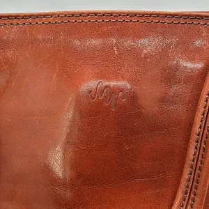 Monsac Original Rich Brown Leather Tote Bag Purse 🌺🌺 thumbnail 11