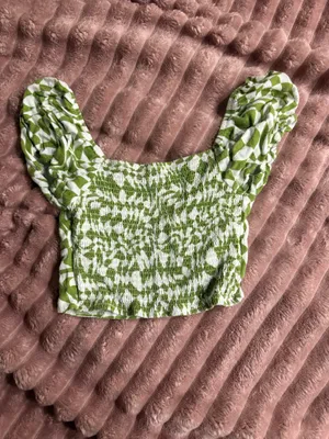 Green Checkered PacSun Top thumbnail 3