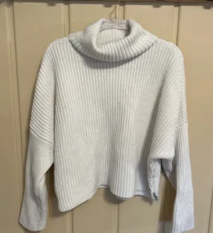 Abercrombie & Fitch Y2K Bone Chunky Ribbed Turtleneck Sweater thumbnail 1