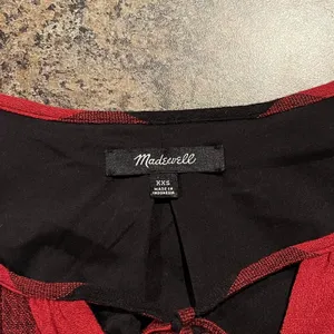 Madewell Womens Dress Wool Blend Buffalo Plaid Long Sleeve Red Black Size XXS FG thumbnail 3