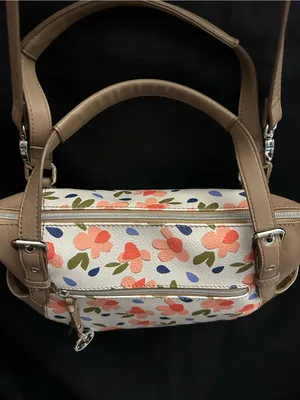 Relic Women’s Floral Print Shoulder Bag in Taupe & Coral thumbnail 5