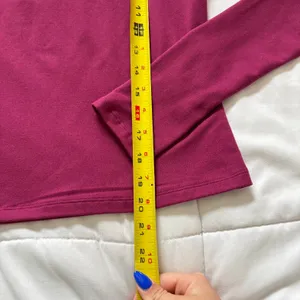 Zobha Womens Long Sleeve Activewear Top Magenta Open Back Thumbholes Medium thumbnail 3