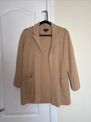 J Crew Sophie open-front sweater-blazer Cardigan Style J0244 -Camel thumbnail 3