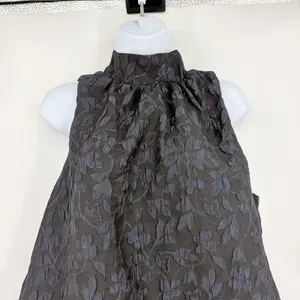 Scoop Black Jacquard Metallic Dress Sz M Bow Back Whimsigoth Dark Coquette Party thumbnail 3