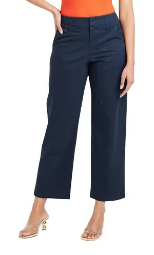 NWT A New Day Womens High-Rise Straight Ankle Chino Pants 89476958 Navy Blue 4 thumbnail 1