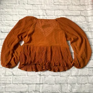 Lulus Swiss Dot Long Sleeve Top thumbnail 6