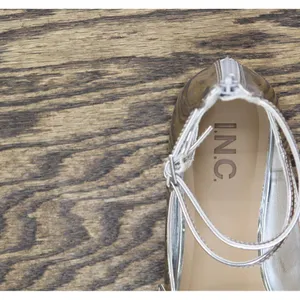 INC International Concepts Womens Valan Triple-Strapped Flats Silver Gray 9M thumbnail 7