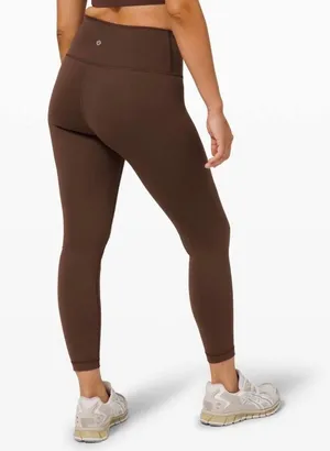 Lululemon Wunder Train Tight Womens‎ 2 Brown Earth High Rise 25 Yoga Athletic thumbnail 1