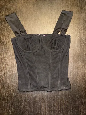 Edikted Marcella Wide Strap Mesh Corset Festival Whimsigoth Romantic Grunge thumbnail 3